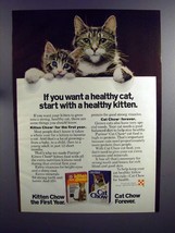 1977 Purina Kitten Chow, Cat Chow Cat Food Ad! - £14.54 GBP