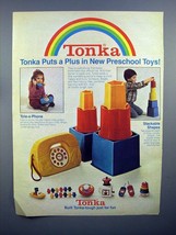 1980 Tonka Tote-a-Phone &amp; Stackable Shapes Toy Ad! - £14.60 GBP