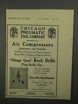 1911 Chicago Pneumatic Tool Company Rock Drills Ad - £14.50 GBP
