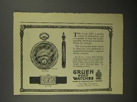 1922 Gruen No N-121 Louis XIV, N-122 Cartouche Watch Ad - £14.78 GBP