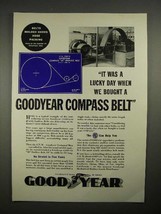 1935 Goodyear Compass Cord Belts Ad - Lucky Day - £14.44 GBP