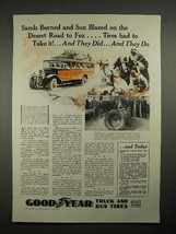 1935 Goodyear Truck and Bus Tires Ad - Desert Road to Fez - $18.49