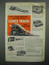 1951 Lionel Trains Ad - Milk Car, Cattle Car, Coal Ramp - £13.81 GBP