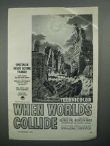 1951 When Worlds Collide Movie Ad - Never Before Filmed - £14.78 GBP