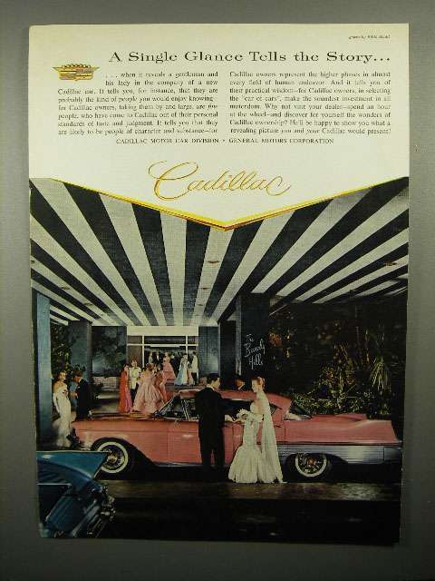 Primary image for 1957 Cadillac Car Ad - A Single Glance Tells The Story
