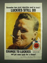 1960 Lucky Strike Cigarettes Ad - Great Taste - £14.44 GBP