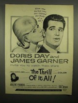 1963 Thrill of it All Movie Ad, Doris Day, James Garner - £14.55 GBP