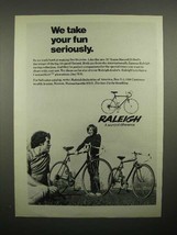 1973 Raleigh 18" Frame Record 24 Bicycle Ad - $18.49