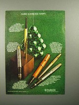 1973 Parker 75, Big Red Pen Ad - Make Someone Happy - £14.54 GBP