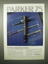 1973 Parker 75 Soft Tip Pen Ad - For Giving! - £14.54 GBP