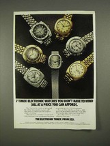 1973 Timex Watch Ad - 763502, 765602, 779702, 761602 + - $18.49
