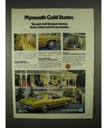 1973 Plymouth Gold Duster Car Ad - Lot for Your Money - £14.78 GBP