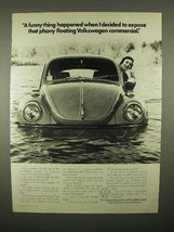 1973 Volkswagen VW Bug Ad - Phony Floating Commercial - £14.62 GBP