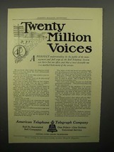 1908 AT&amp;T Telephone Ad - Twenty Million Voices - £14.73 GBP