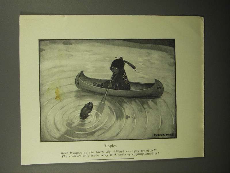 1908 Illustration by Peter Newell - Indian, Ripples - $18.49