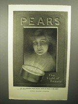 1908 Pears Soap Ad - The Light of Beauty - $18.49