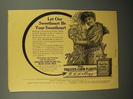 1908 Kellogg&#39;s Corn Flakes Cereal Ad - Sweetheart - $18.49