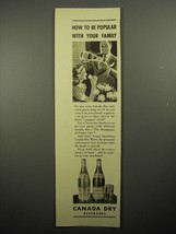 1940 Canada Dry Water / Ginger Ale Soda Ad - Popular - £14.53 GBP