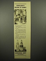 1940 Canada Dry Water / Ginger Ale Soda Ad - Popularity - £14.61 GBP