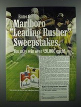 1970 Marlboro Cigarette Ad - Leading Rusher Sweepstakes - £14.45 GBP