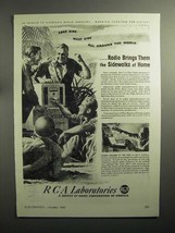 1943 WWII RCA Laboratories Radio Ad - Brings Home - £14.65 GBP