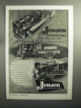 1943 WWII Jensen Speech Reproducers Ad - SCR-299 - $18.49