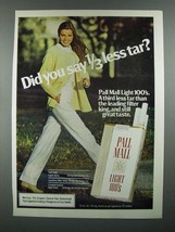 1981 Pall Mall Light 100&#39;s Cigarette Ad - Less Tar - £14.77 GBP