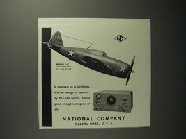 1943 WWII National Company Receiver Ad - Republic P-47 - £14.78 GBP