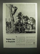 1944 WWII Bell Telephone Ad - Telephone Lines on Bougainville - $18.49