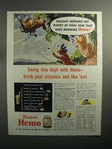 1944 Borden&#39;s Hemo Drink Ad - Elsie, Beulah - £15.01 GBP