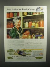 1944 GMC Truck Ad - Fruit Cellars vs. Bomb Cellars - £14.45 GBP