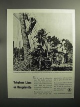 1944 WWII Bell Telephone Ad - Lines on Bougainville - £14.78 GBP