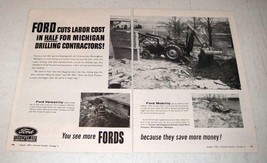 1957 Ford Tractor Ad - Cuts Labor Cost in Half - $18.49