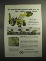 1959 Massey-Ferguson Work Bull 204 Tractor Ad - £14.52 GBP