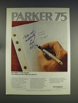 1974 Parker 75 Soft Tip Pen Ad - Like You Mean It - £14.81 GBP
