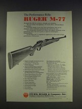 1974 Sturm, Ruger M-77 Rifle Ad - Performance - $18.49