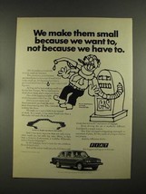 1974 Fiat 124 Car Ad - Make Them Small Because We Want - £14.78 GBP