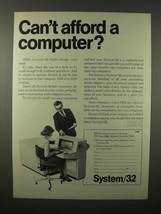 1975 IBM System/32 Computer Ad - Can't Afford? - £14.52 GBP