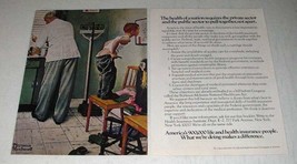 1974 Health Insurance Institute Ad - Norman Rockwell - £14.54 GBP