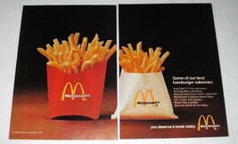 1974 McDonald&#39;s French Fries Ad - Hamburger Salesmen - £14.54 GBP