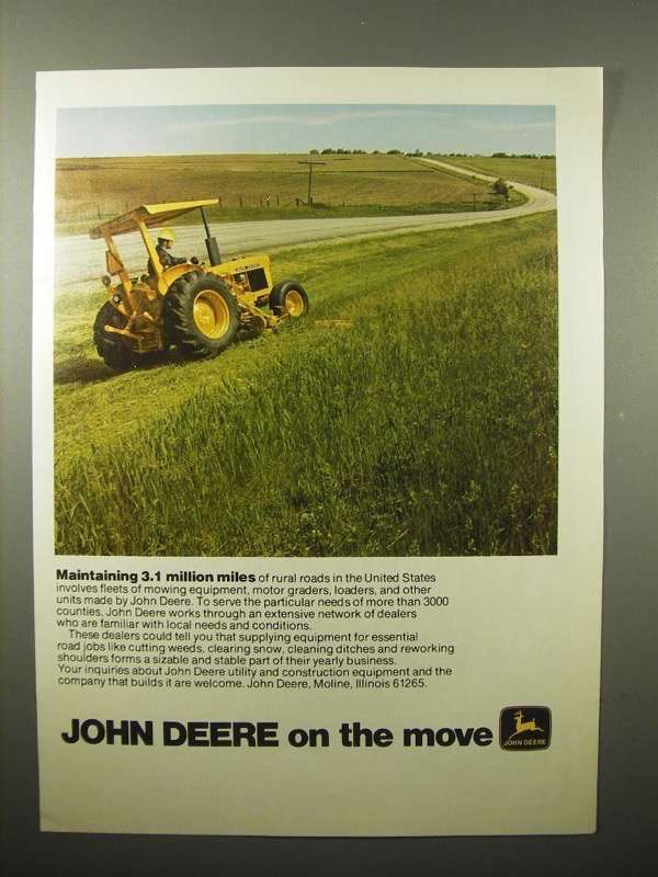 1975 John Deere Tractor Ad - Maintaining Million Miles - $18.49