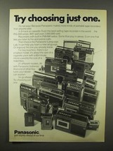 1975 Panasonic Radio Ad - Try Choosing Just One - £14.65 GBP