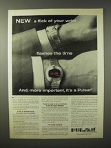 1975 Pulsar Watch Ad - A Flick of Your Wrist - £14.61 GBP