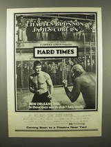 1975 Hard Times Movie Ad - Charles Bronson, Coburn - £14.50 GBP