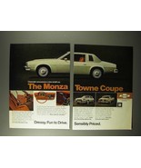 1975 Chevrolet Monza Towne Coupe Car Ad - £14.78 GBP