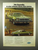 1976 Chevrolet Chevelle Car Ad - Time Has Come - £14.45 GBP