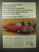 1975 Ford Torino 4-Door Pillared Hardtop Car Ad - £14.74 GBP