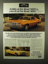 1975 Ford Torino 2-Door Hardtop Car Ad - Little Car - £14.74 GBP