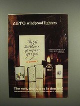 1975 Zippo Cigarette Lighter Ad - Windproof - $18.49
