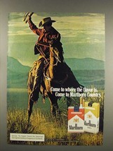 1976 Marlboro Cigarette Ad - Marlboro Man - Horse - £14.45 GBP